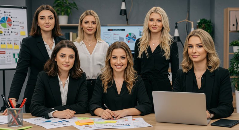 Marka stratejisi ve konumlandırma için kurumsal kimlik ajansı ekibi çalışıyor
